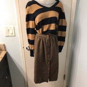 Vintage wool blend Condor button up skirt